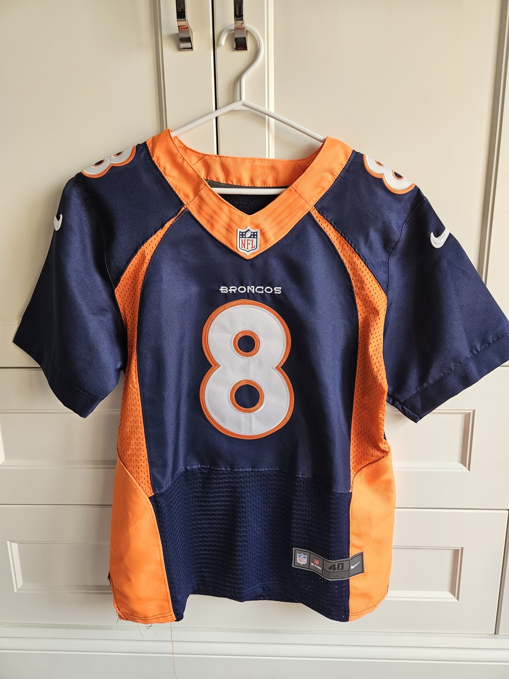 NFL Kids Broncos #8 Navy and Orange Jersey